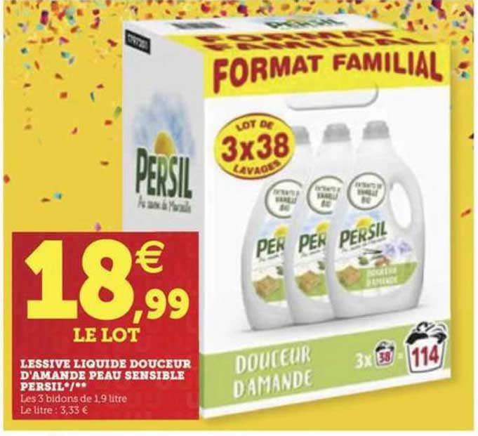 lessive liquide douceur d'amande peau sensible persil
