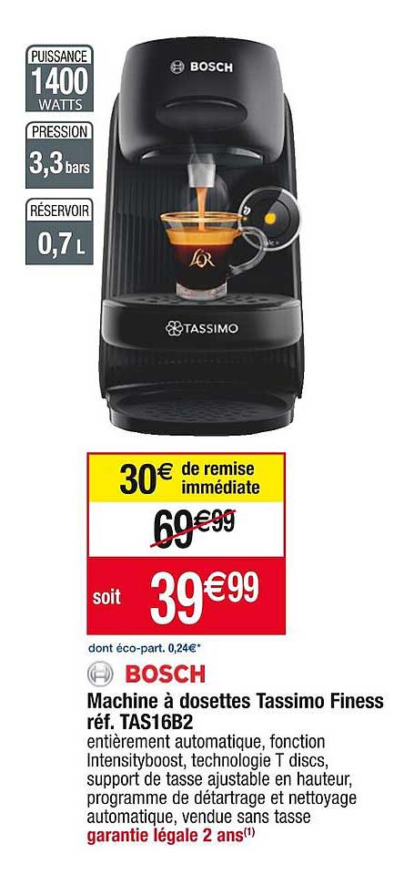 machine à dosettes tassimo finess bosch