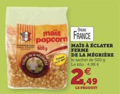 Maïs à éclater Ferme De La Mégrière