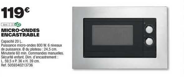 micro-ondes encastrable