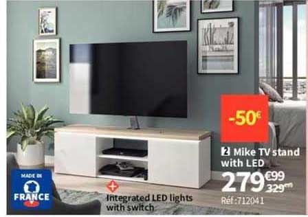 mike tv stand with led