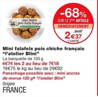 mini falafels pois chiche français "l'atelier blini"