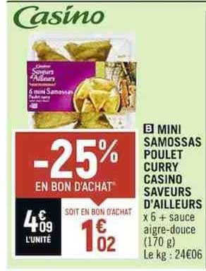 mini samossas poulet curry casino saveurs d'ailleurs