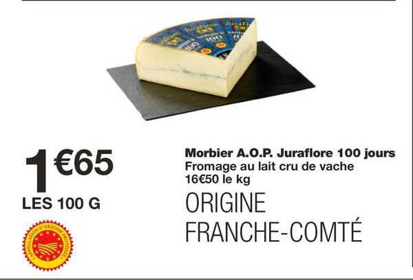 morbier a.o.p. juraflore 100 jours