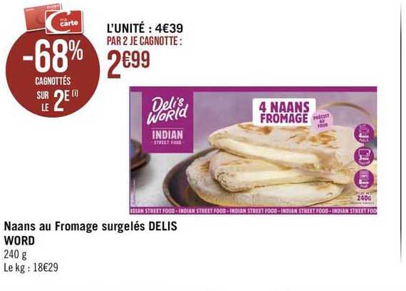 naans au fromage surgelés delis word