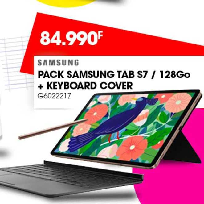 pack samsung tab s7/128go + keyboard cover