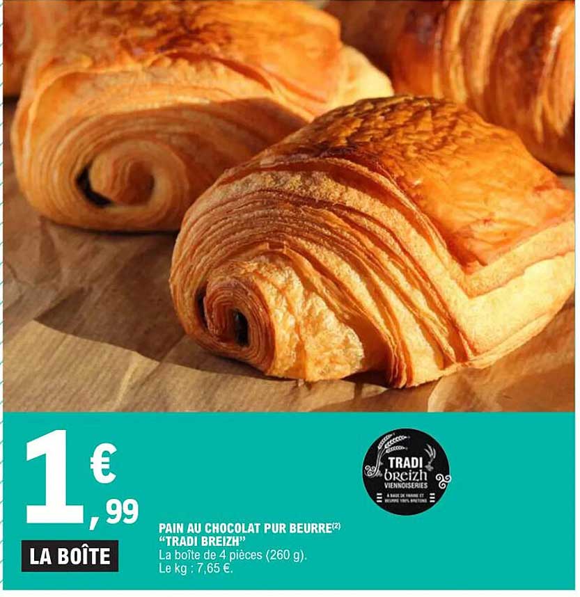 pain au chocolat pur beurre "tradi breizh"