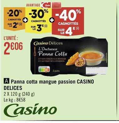 panna cotta mangue passion casino delices
