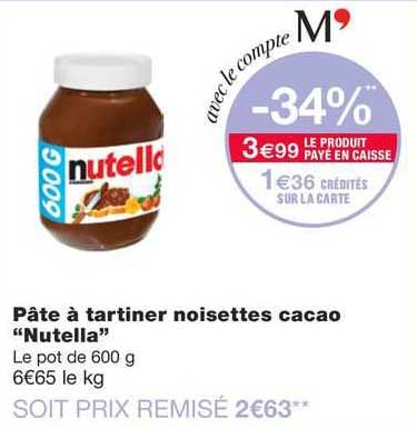 Pâte à Tartiner Noisettes Cacao "nutella"