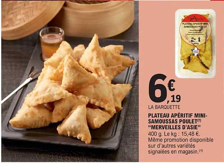 plateau apéritif mini-samoussas poulet "merveilles d'asie"