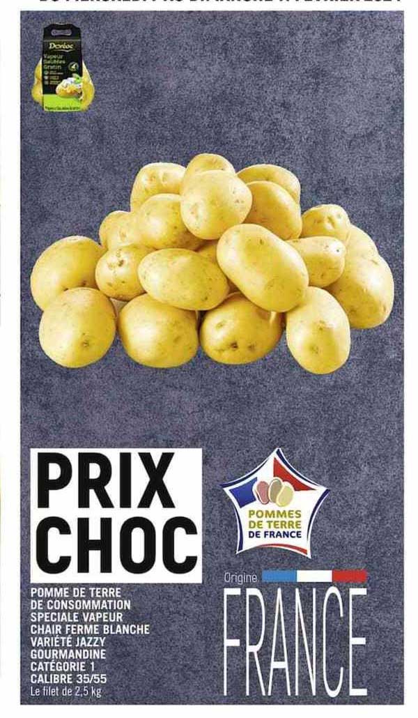 pomme de terre de consommation spéciale vapeur chair ferme blanche variété jazzy gourmandine