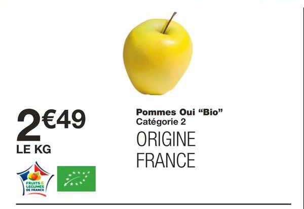 pommes oui "bio"