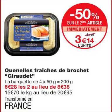 Quenelles Fraîches De Brochet "giraudet"