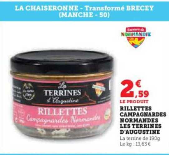 rillettes campagnardes normandes les terrines d'augustine