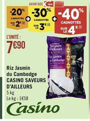 riz jasmin du cambodge casino saveurs d'ailleurs