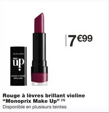 rouge à lèvres brillant violine "monoprix make up"