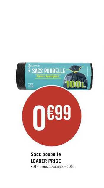 sacs poubelle leader price