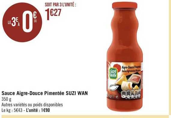 sauce aigre-douce pimentée suzi wan