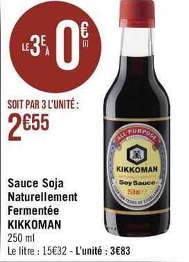 sauce soja naturellement fermentée kikkoman