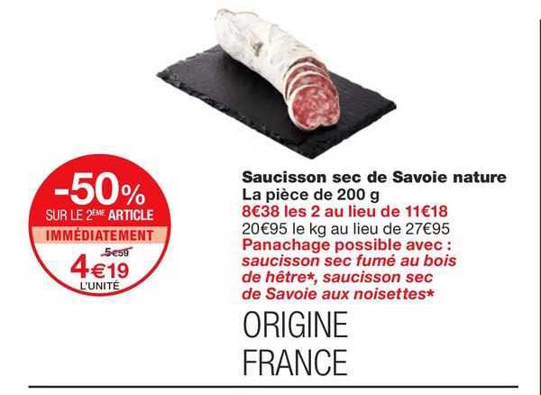 Saucisson Sec De Savoie Nature