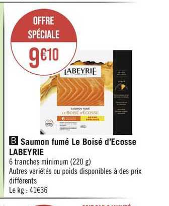 saumon fumé de boisé d'ecosse labyerie