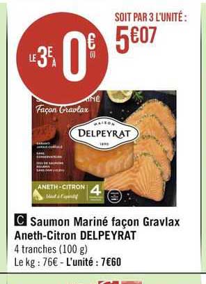 saumon mariné façon gravlax aneth-citron delpeyrat