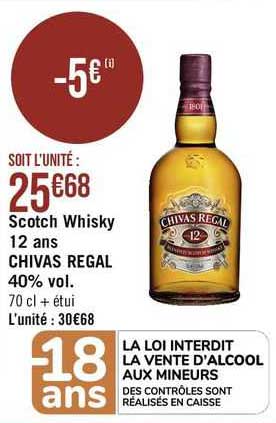 scotch whisky 12 ans chivas regal 40% vol.