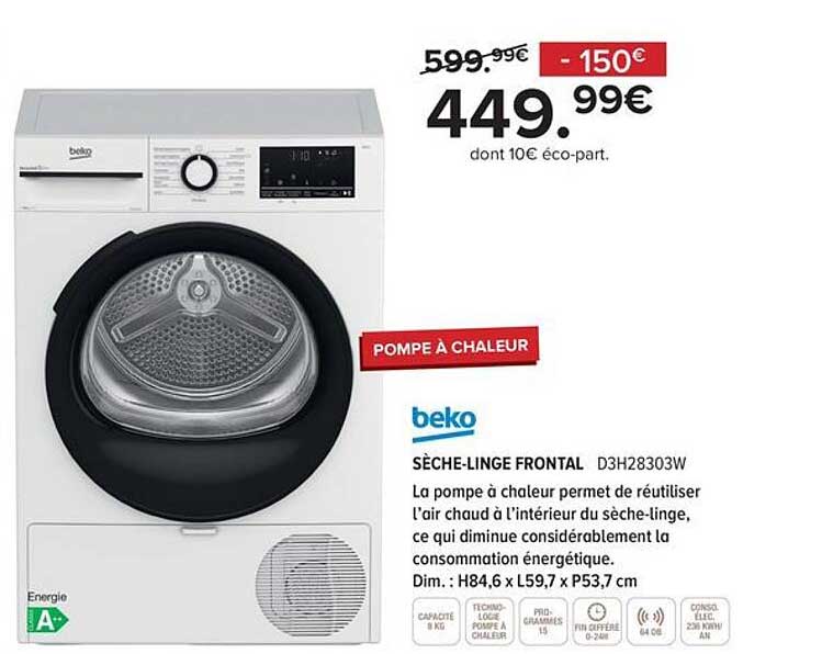 sèche-linge frontal beko
