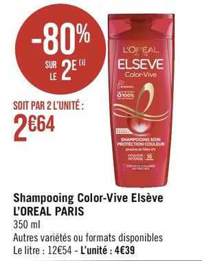 shampooing color-vive elsève l'oréal paris