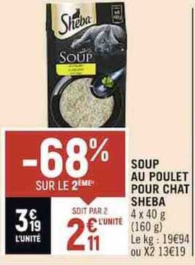 soup au poulet pour chat sheba