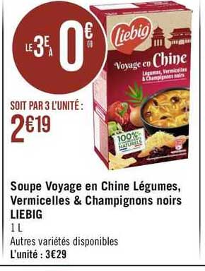 Soupe Voyage En Chine Légumes, Vermicelles & Champignons Noirs Liebig