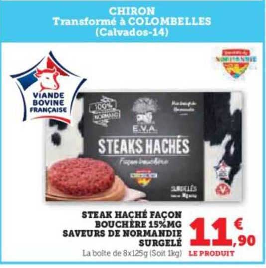 steak café façon bouchère 15%mg saveurs de normande surgele