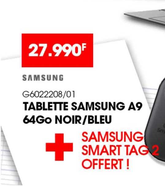 tablette samsung a9 64go noir/bleu