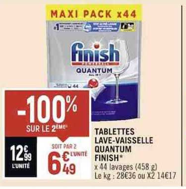 tablettes lave-vaisselle quantum finish