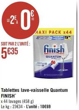 tablettes lave-vaisselle quantum finish