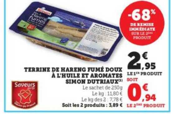 terrine de hareng fumé doux à l'huile et aromates simon dutriaux