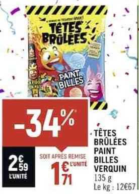 têtes brûlées paint billes verquin