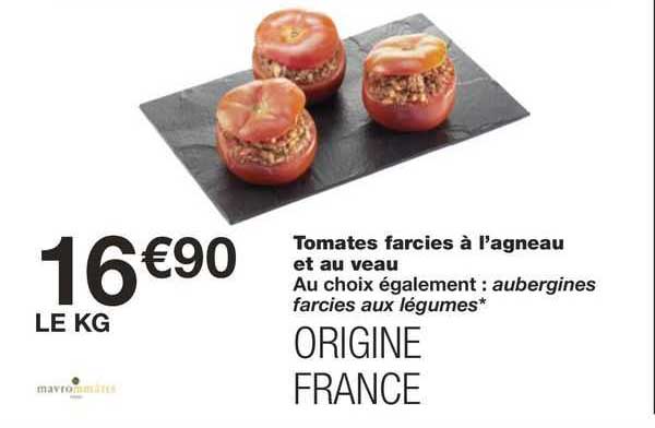 tomates farcies à l'agneau et au veau