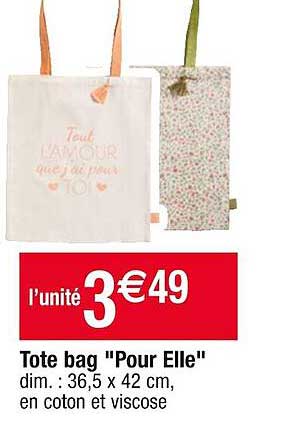 tote bag "pour elle"