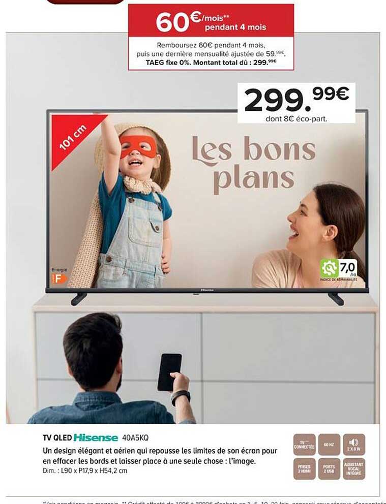 Tv Qled 101 Cm Hisense