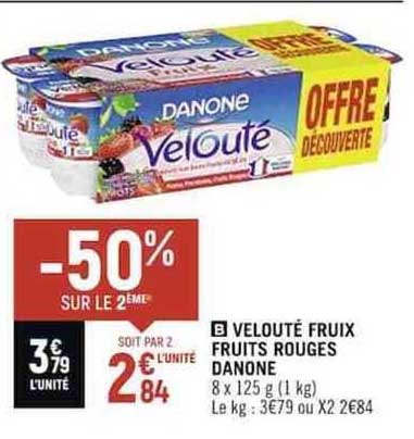 Velouté Fruix Fruits Rouges Danone