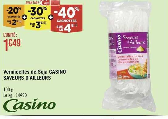 vermicelles de soja casino saveurs d'ailleurs