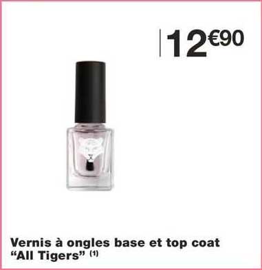 vernis à ongles base et top coat "all tigers"