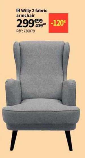 willy 2 fabric armchair