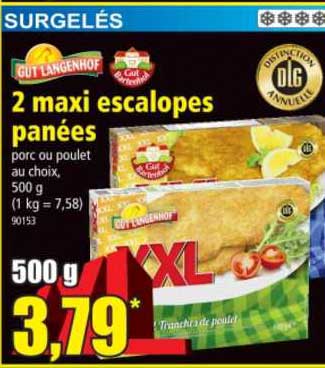 2 Maxi Escalopes Panées