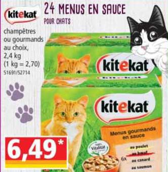24 menus en sauce kitekat