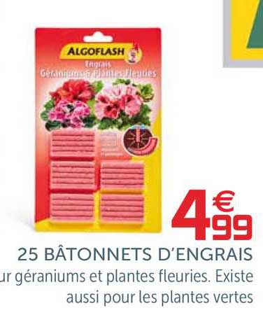 25 Bâtonnets D'engrais Algoflash