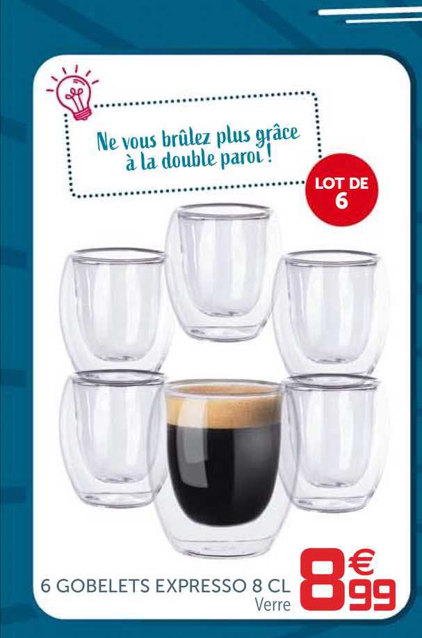 6 Gobelets Expresso 8 Cl