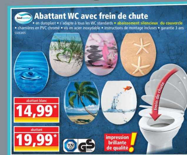 Abattant Wc Avec Frein De Chute
