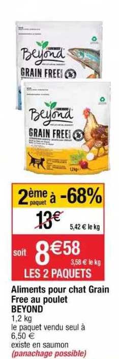aliments pour chat grain free au poulet beyond